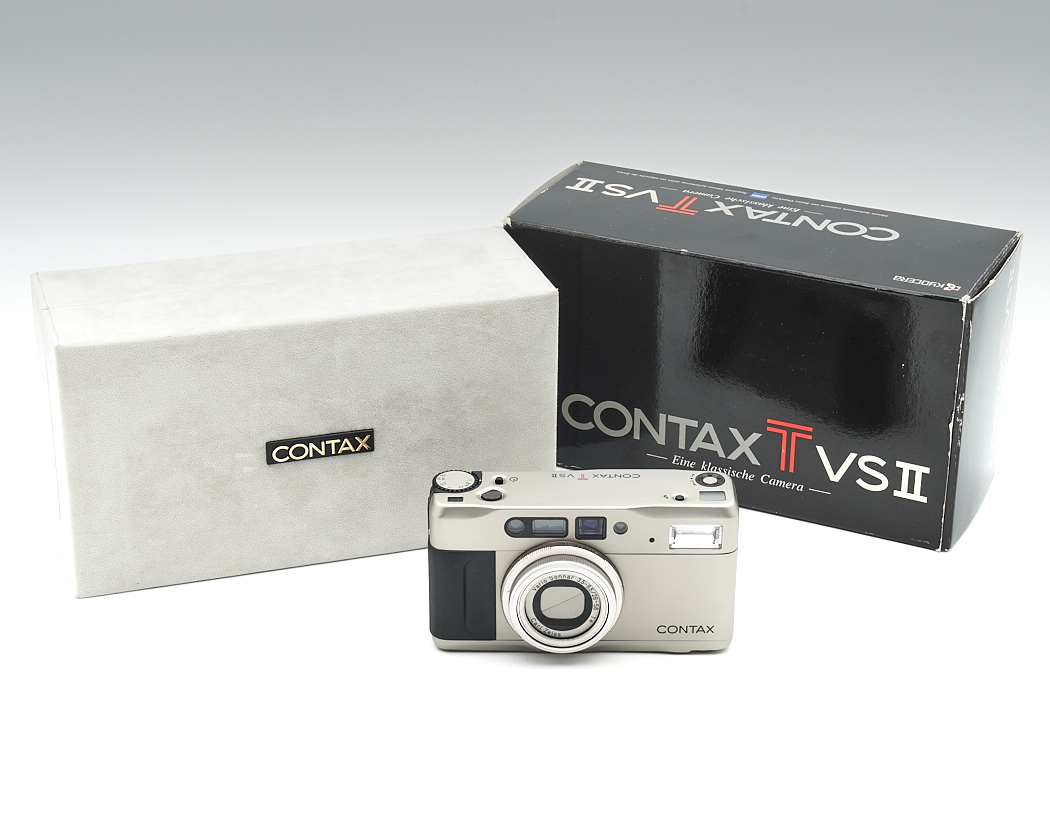 kamera, contax, kompakt, silber, box