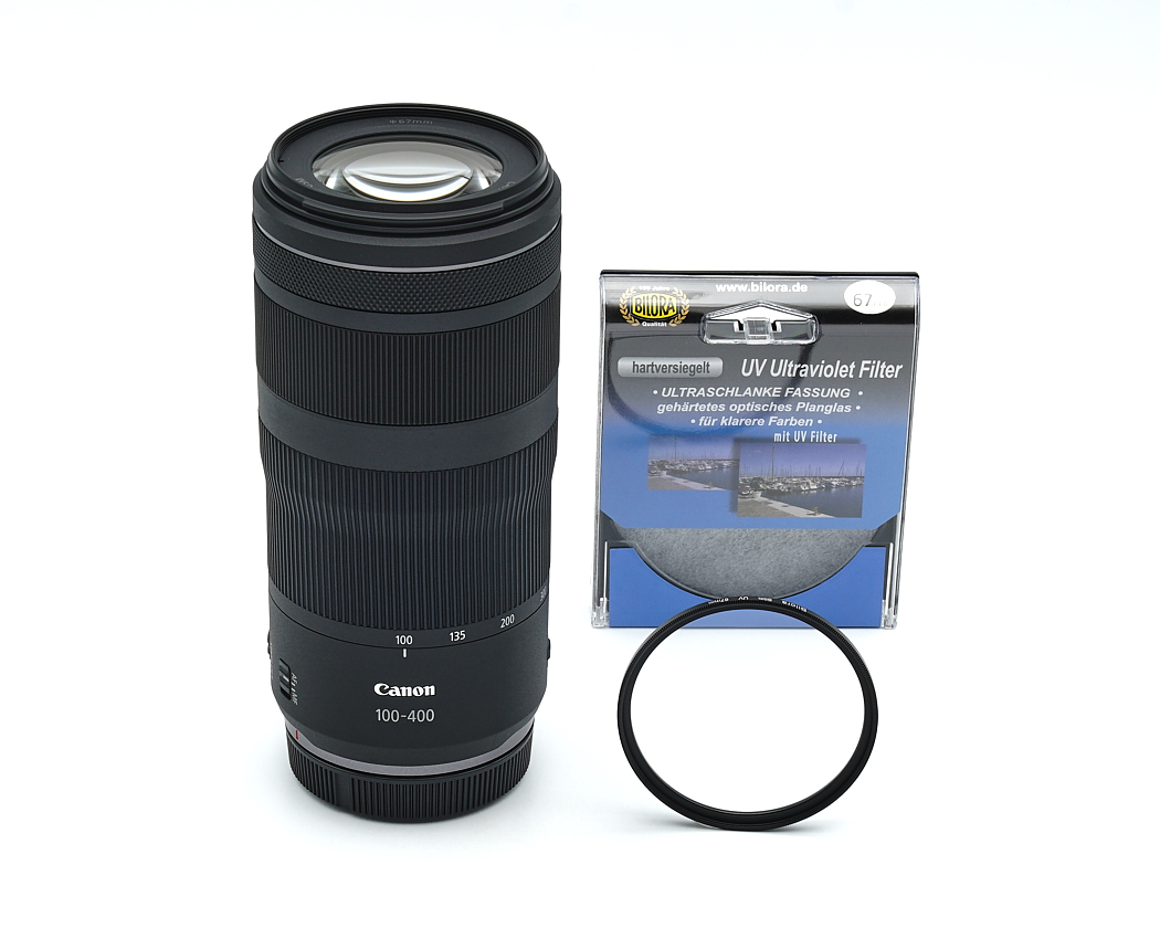 Objektiv, Teleobjektiv, Canon 100-400, UV-Filter, Adapterring