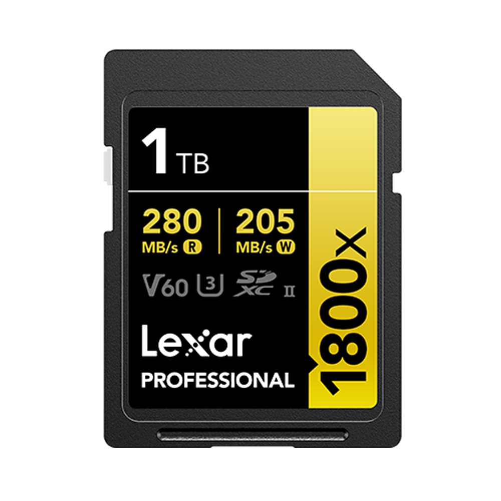 Lexar 1800x SDXC 1 TB V60 UHS-II U3 (280/205 MB/s)