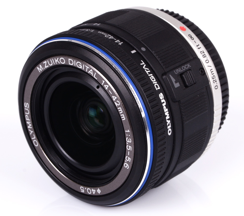 Olympus M.Zuiko Digital ED 14-42mm 3.5-5.6 MFT schwarz BLUE-RING #X38751*