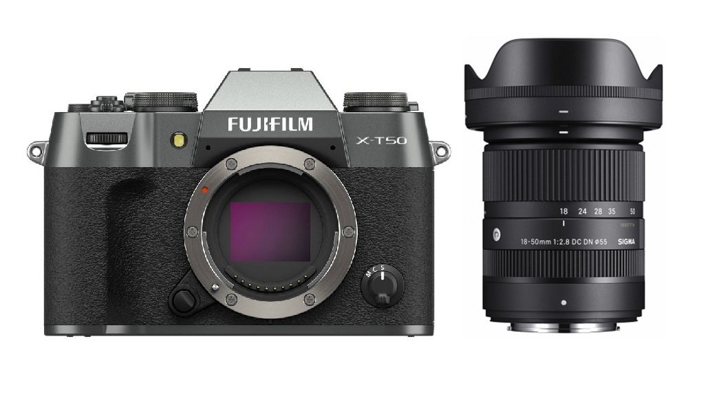 Spiegelreflexkamera, Fujifilm X-T50, Kameragehäuse, Objektiv im Lieferumfang, wechselobjektiv