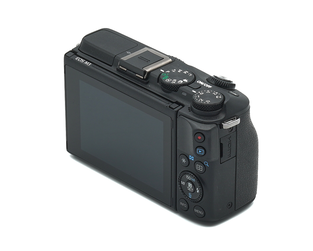  digitale Kamera,  spiegellose Kamera, schwarz, LCD-Bildschirm, Bedienräder