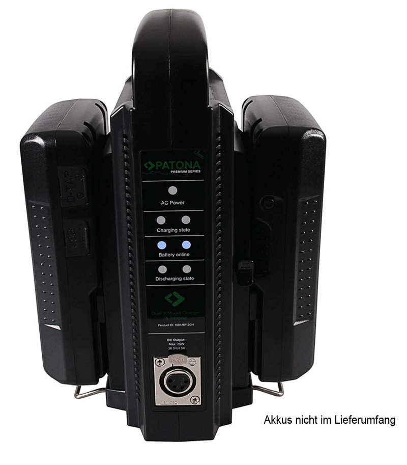Patona Premium Dual  V-Mount Ladegerät für BP-95W/190WS