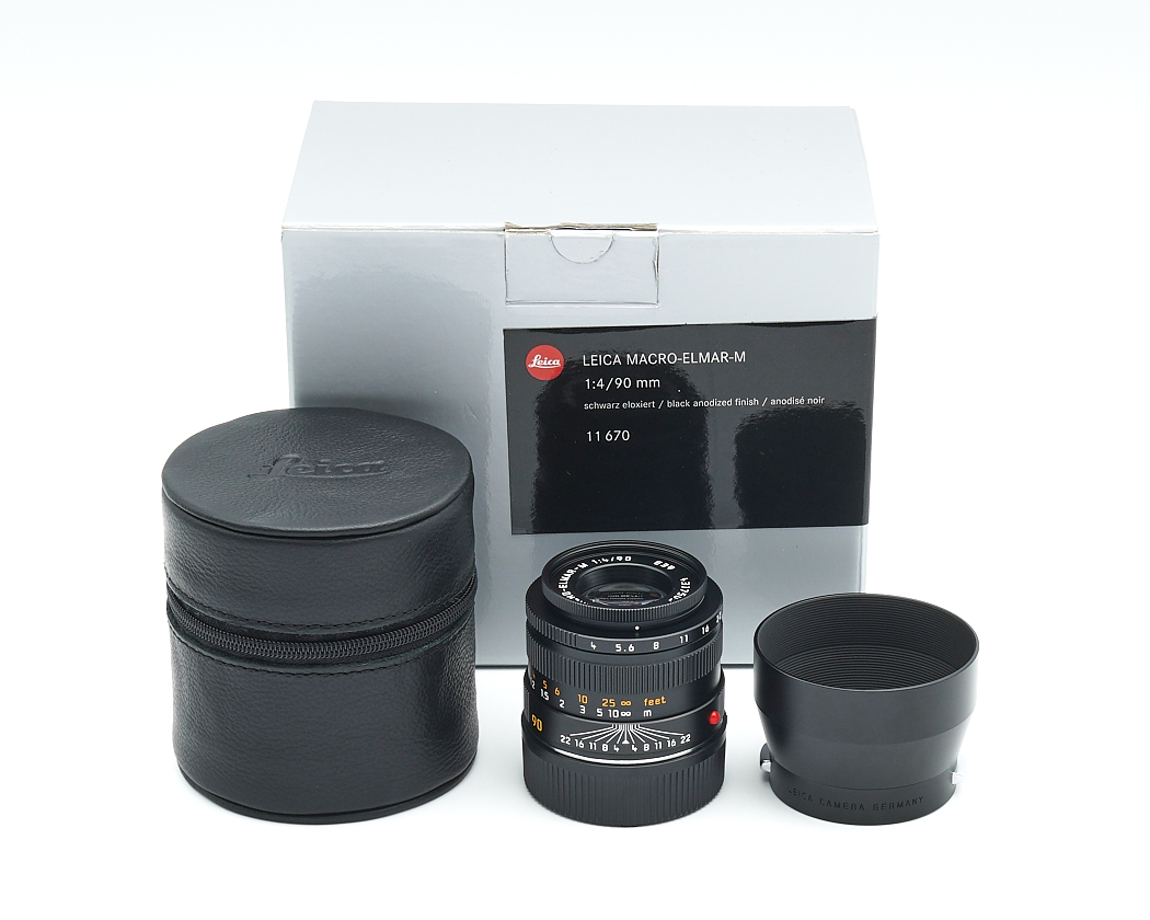 objektiv, Leica Objektiv, 90 mm, Makro, schwarz