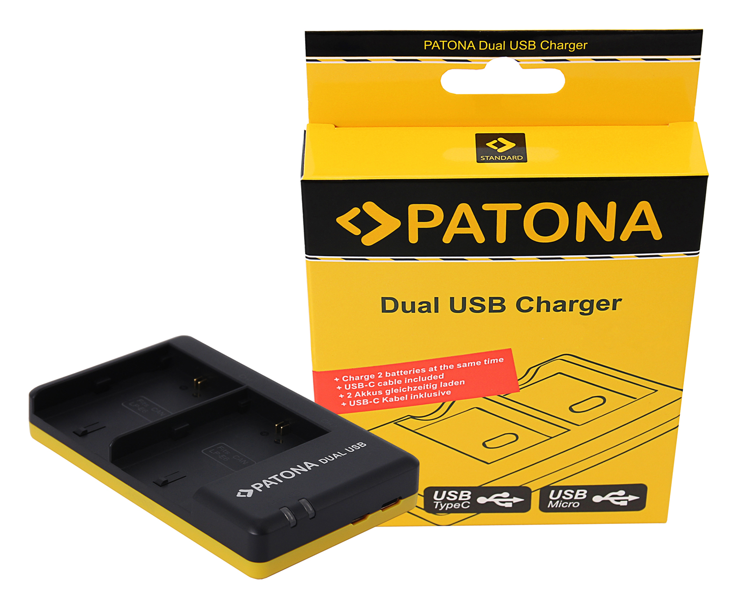 PATONA Dual Schnell-Ladegerät für Panasonic DMW-BLC12 E