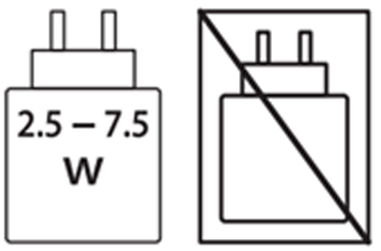 Spannung, Adapter, Stecker, W, 2,5–7,5, Gerätezubehör