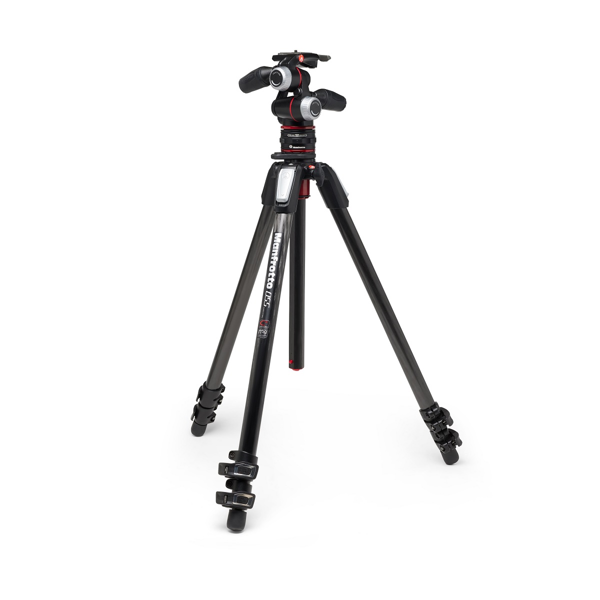 Manfrotto 055 cf Kit 3 sect 3 way w\QR Professional Stativ Photo Kit