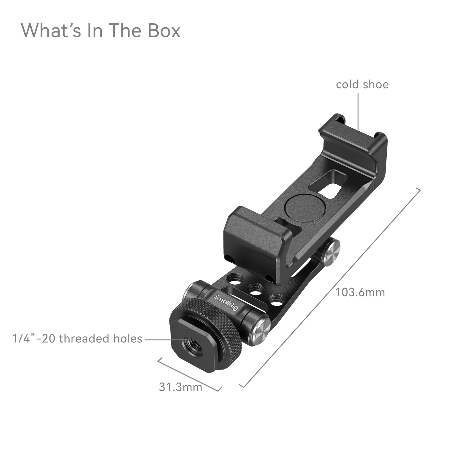 SmallRig 4382 Telefonhalter aus Metall mit Cold Shoe Mount für DJI
