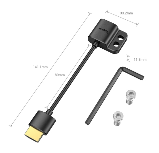 SmallRig 3019 Ultra Slim 4K HDMI Adapterkabel A auf A