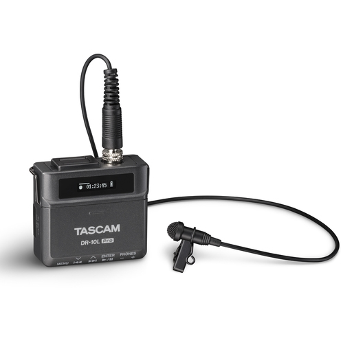 Tascam DR-10L Pro 32-Bit-Float Audio- Recorder mit Lavalier-Mikrofon