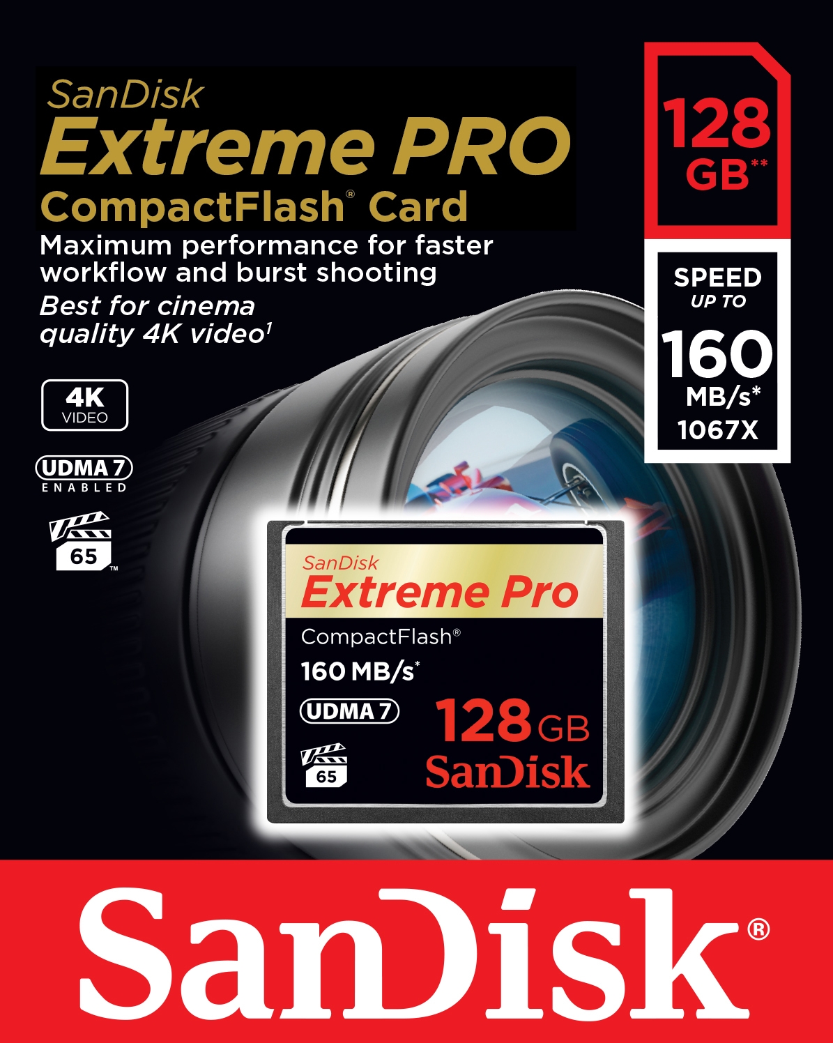 SanDisk 128 GB CompactFlash ExtremePRO