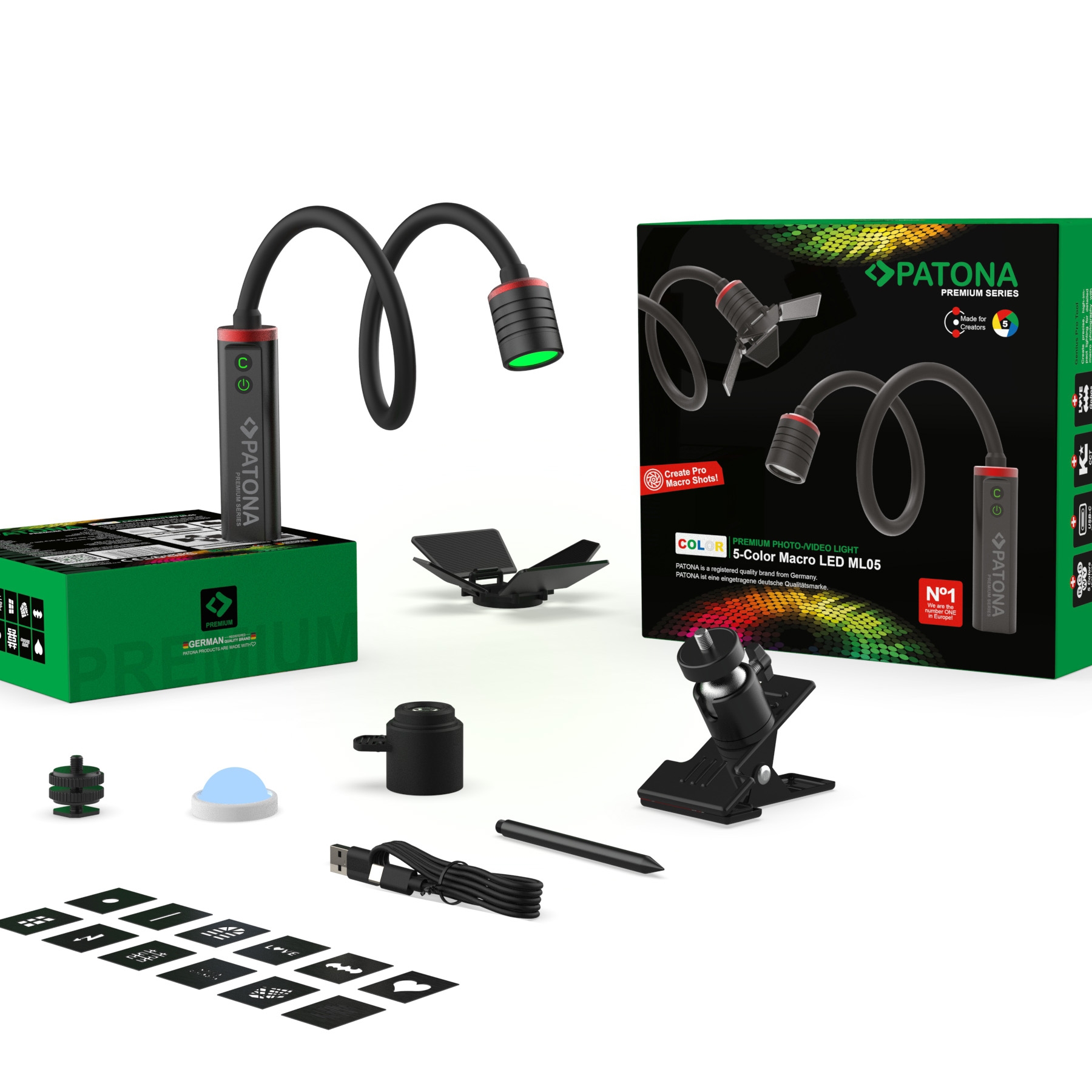 LED-Licht, Makro, Beleuchtung, Set, USB