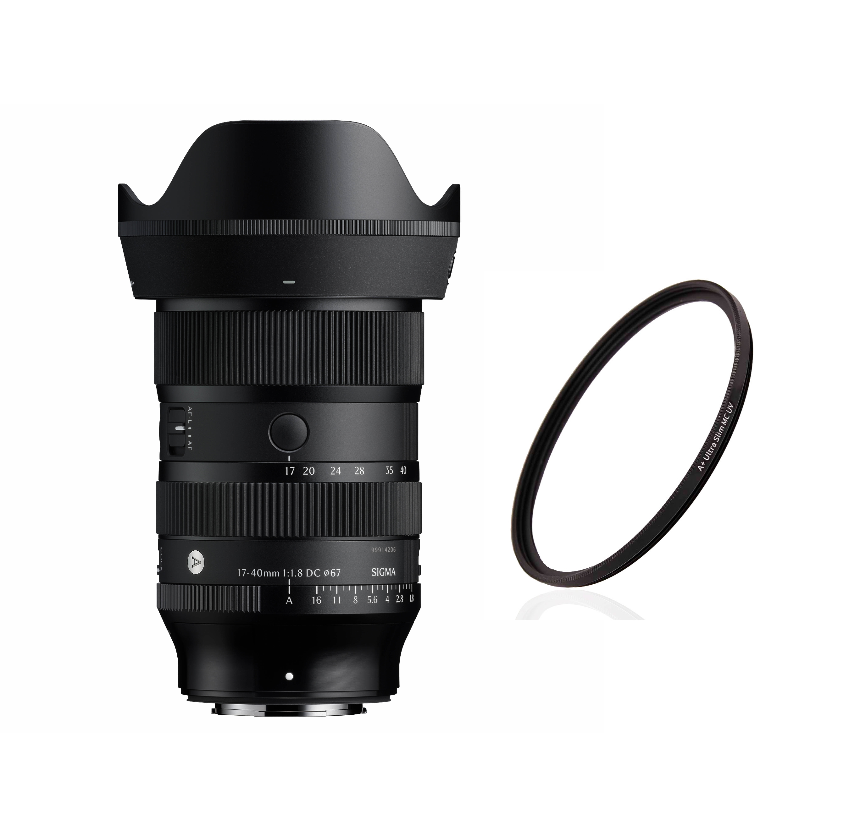 Sigma Art 17-40mm 1.8 DC für Fujifilm X-Mount + BMC 67mm Slim UV-Filter