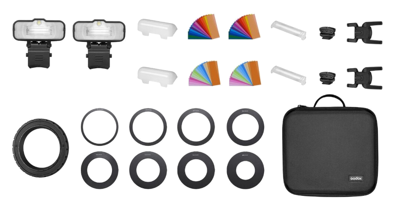Godox MF12-K2 Macro Blitzgerät 2er Kit + Zubehör