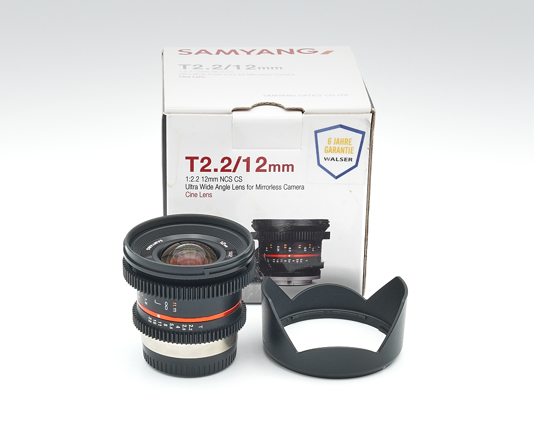 Objektiv, Kameraobjektiv, Ultra-Weitwinkel, Brennweite 12mm, T2.2/12mm