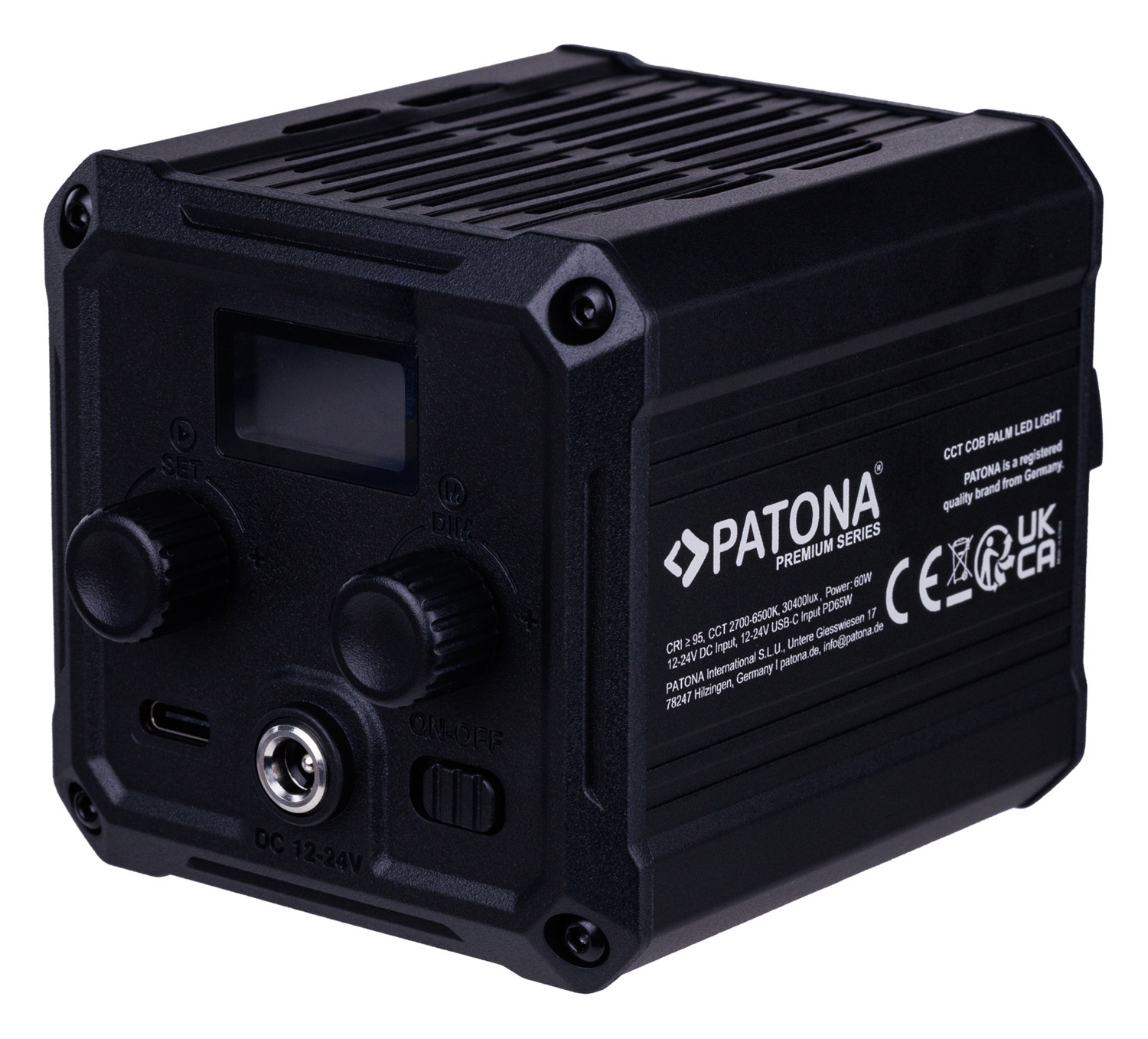 PATONA Premium LED professionelles Fotolicht Videolicht LED 60W COB ML-600 inkl. Tragetasche