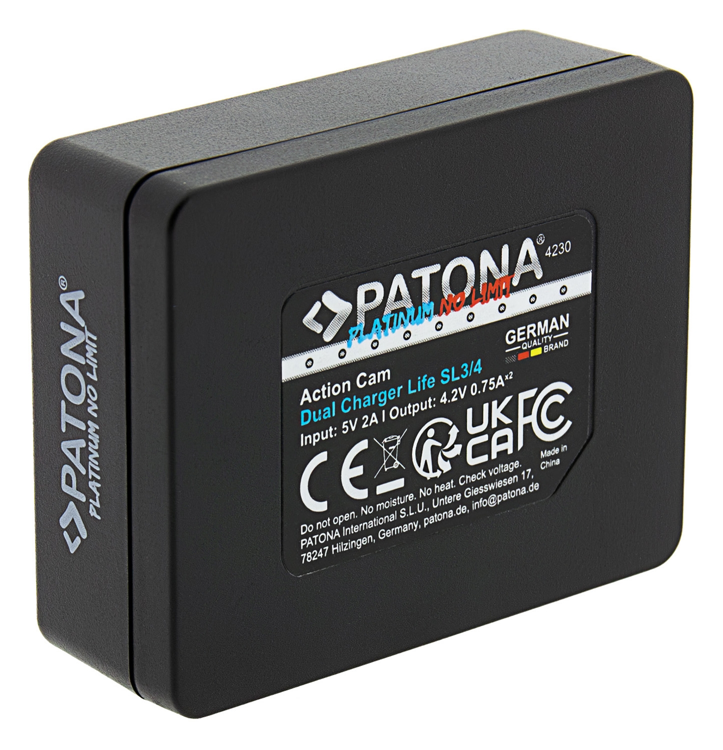 Patona Platinum Dual Ladegerät für Actioncam Life SL3, SL4