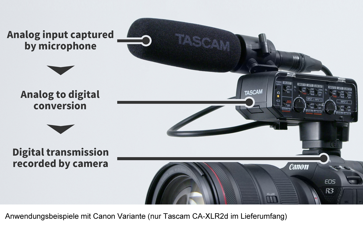 Tascam CA-XLR2d-AN XLR-Mikrofonadapter