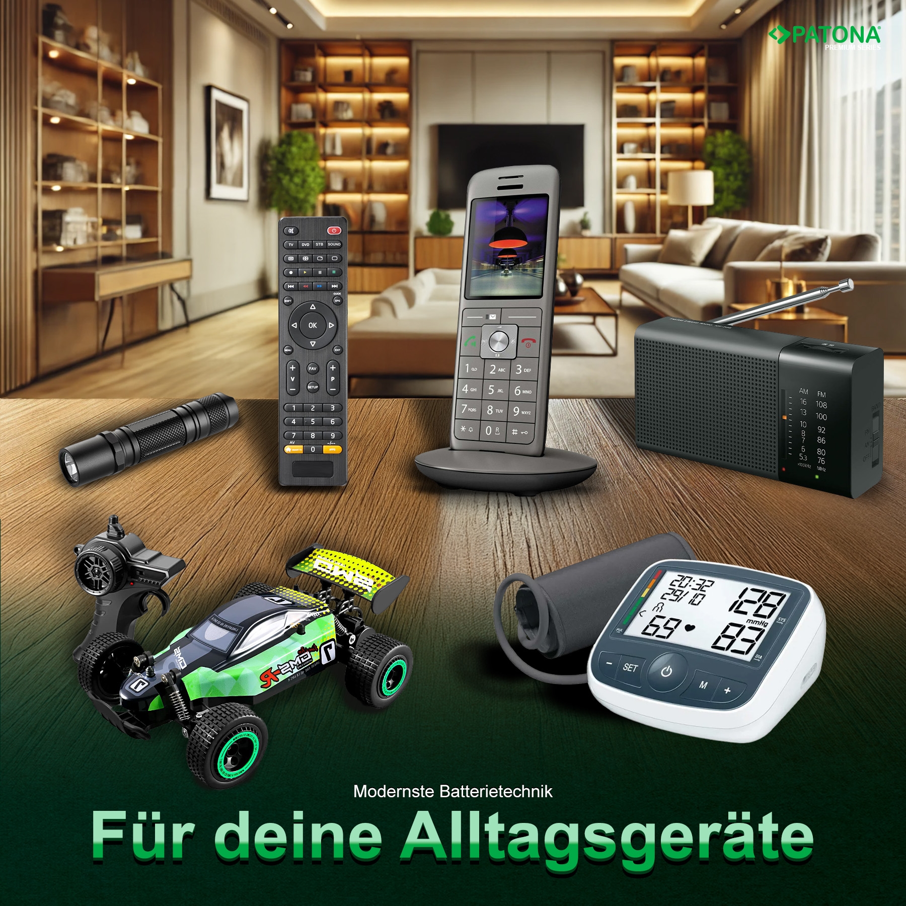 PATONA Premium 10 Stück Alkaline AA Mignon LR06 Batterie
