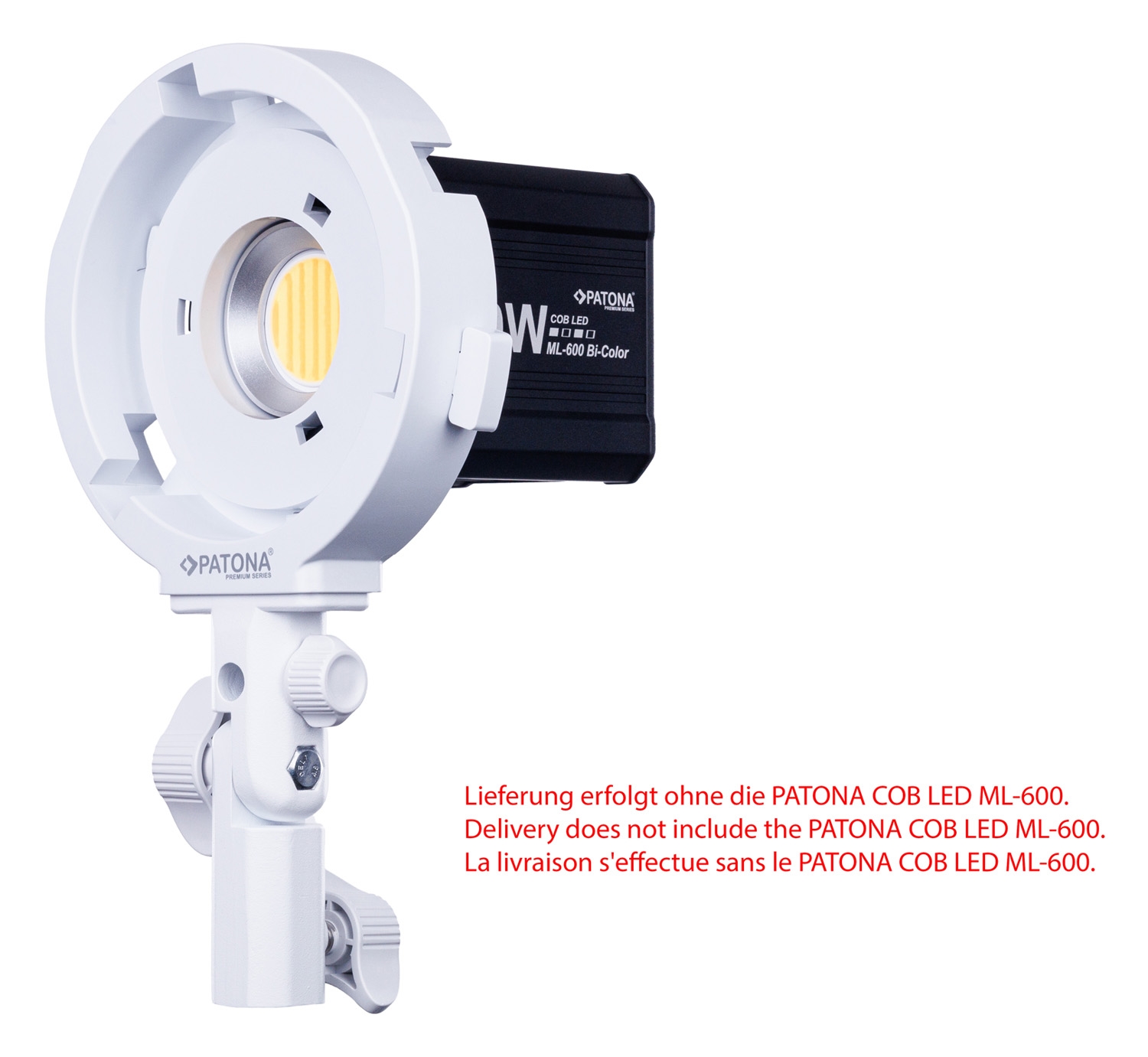 PATONA Premium-Bowens-Halterung für PATONA Premium LED-Leuchte ML-600