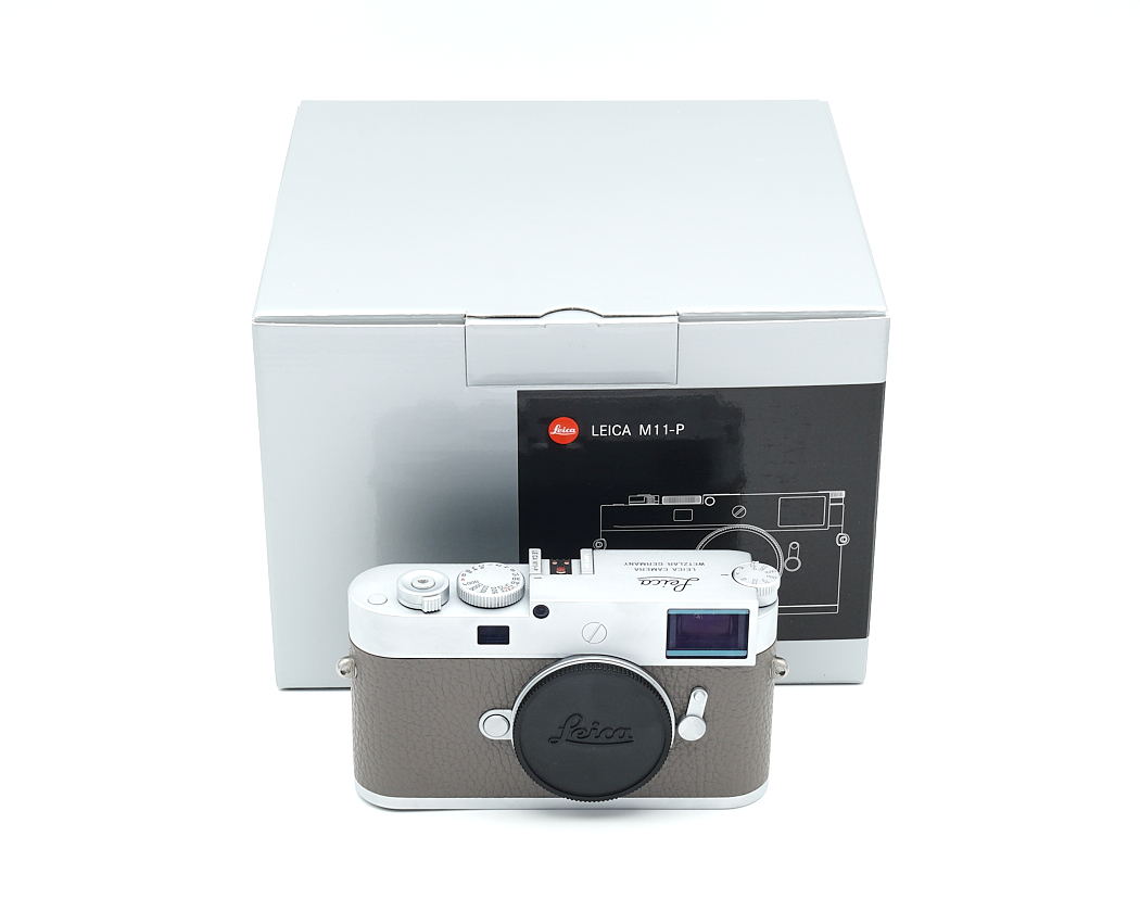 kamera, Leica, Spiegelreflex?, silber, Verpackung