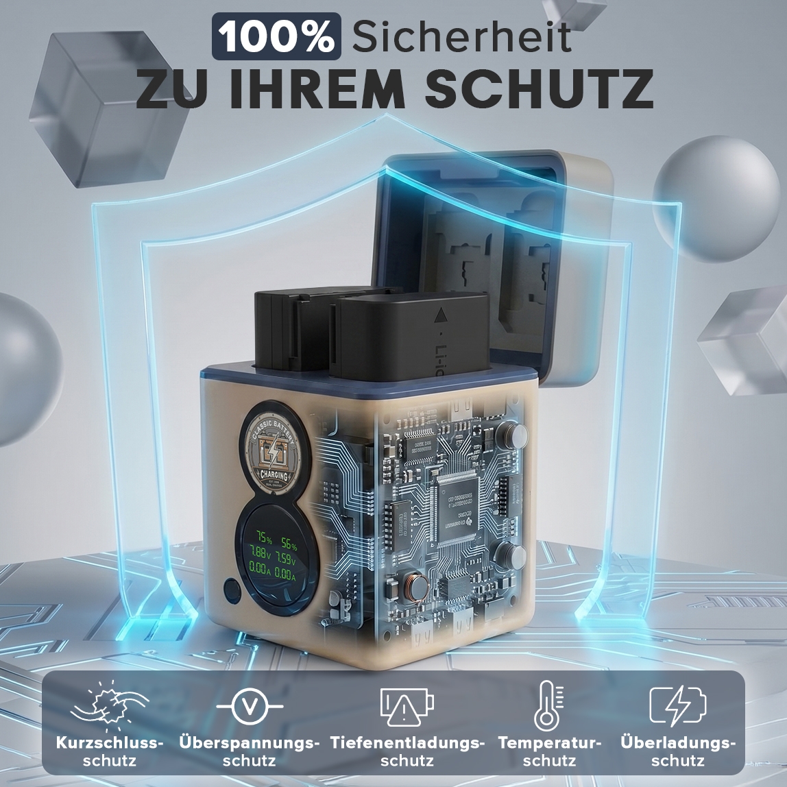Batterie, Schaltung, Vorrichtung, Würfel, Sensor