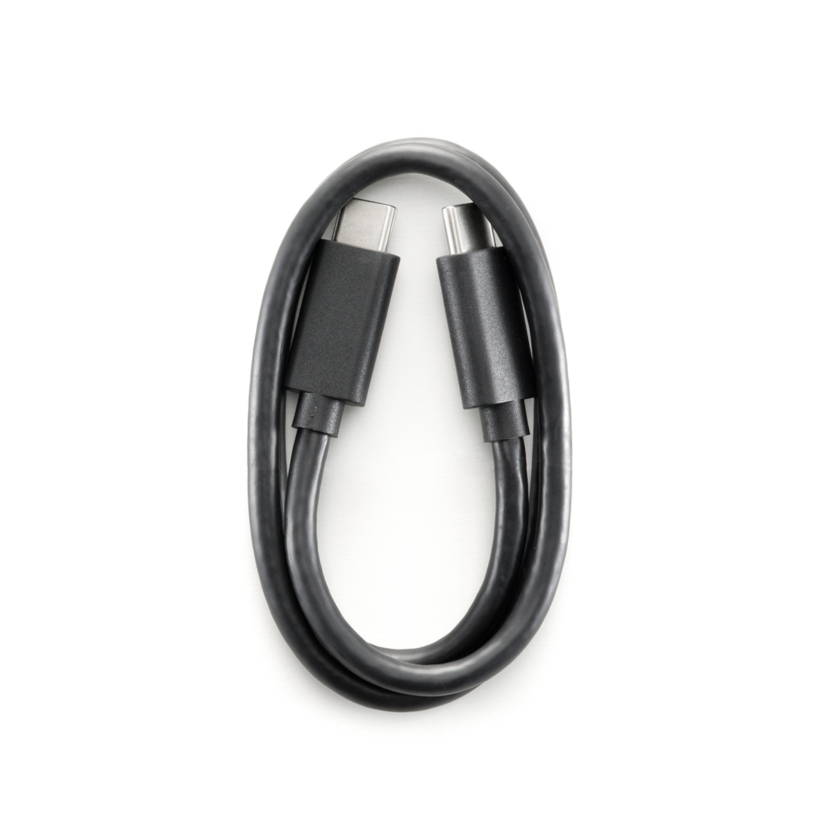 USB-C-Kabel, Type-C, USB-C zu USB-C, gewickelt, schwarz