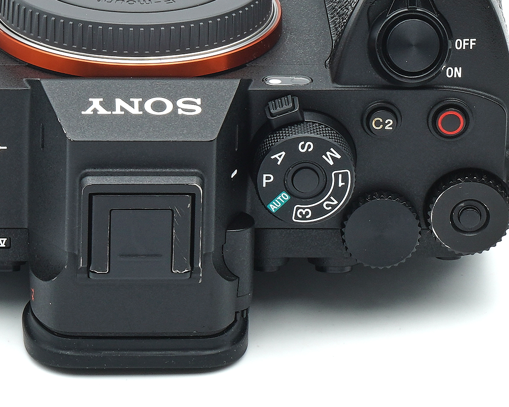 Kamera, Sony, DSLR, Bedienung, oben