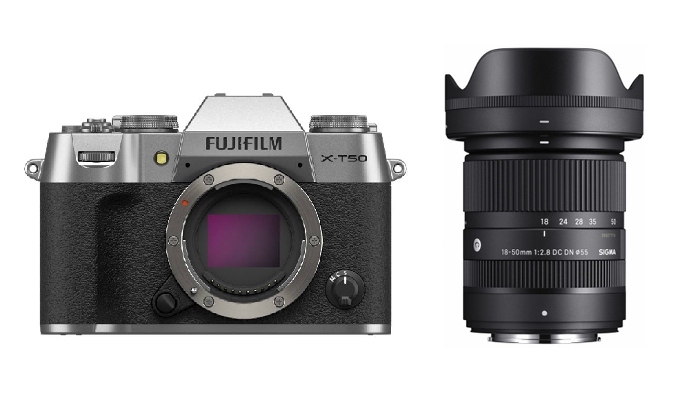 Spiegellose Kamera, Fujifilm X-T50, Wechselobjektiv, Kameragehäuse, Zoomobjektiv