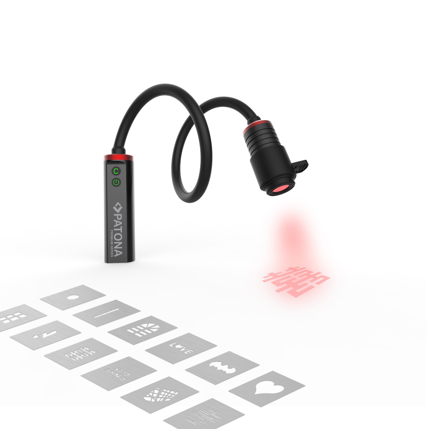 Laser, Kartenleser, Zubehör, Schablone, LED