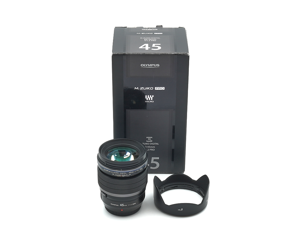 objektiv, 45mm, micro vier drittel, zoommobjektiv, Sonnenblende