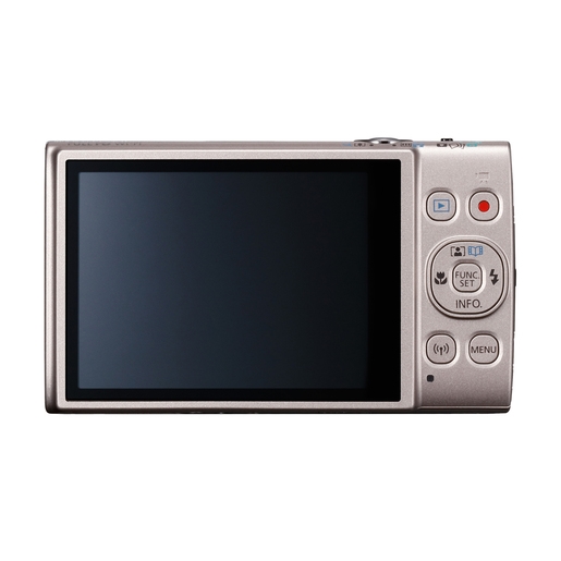Digitale Kamera, Kompaktkamera, LCD-Bildschirm, Bedienknöpfe, Silberfarbend