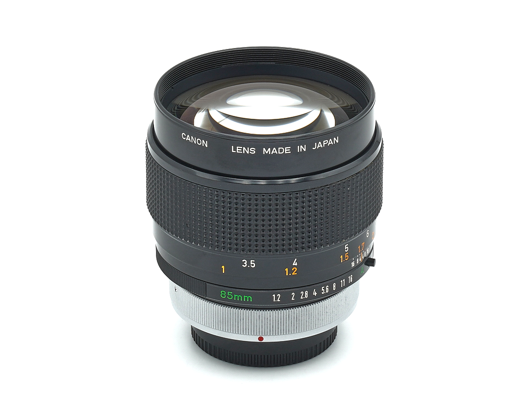 Kameraobjektiv, 85mm, manueller Fokus, Canon-Objektiv, Made in Japan