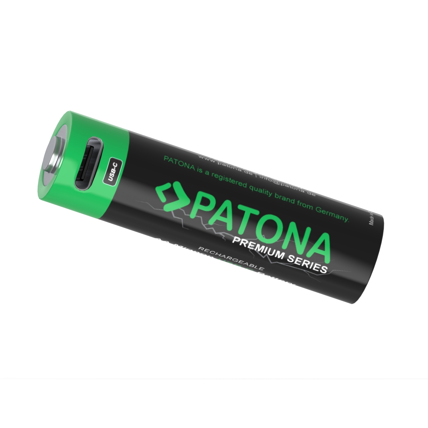 PATONA Premium USB-C 4x AA Mignon Akkus Lithium 3000mWh 1.5V aufladbar mit 1 zu 2 USB-C Ladekabel