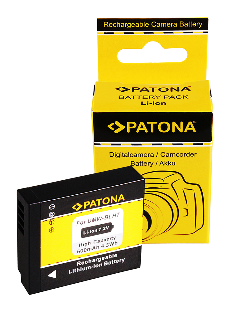 PATONA Hochleistungs LithIonen-Akku wie Panasonic DMW-BLH7E