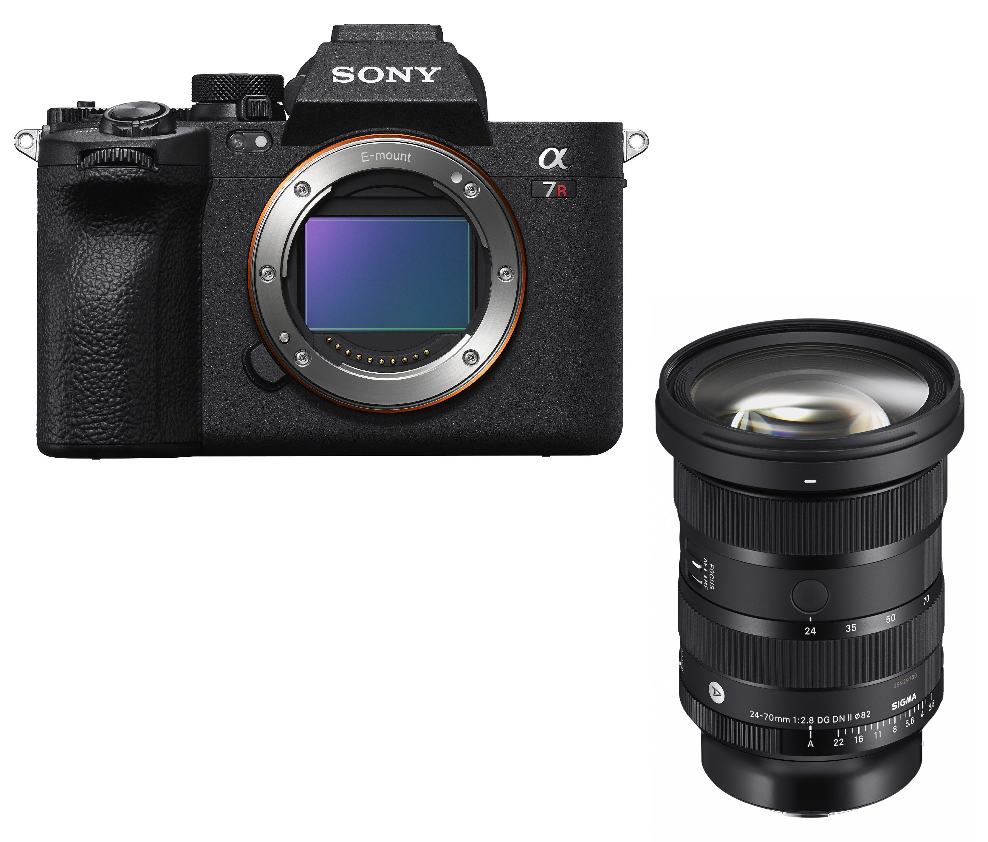 Sony Alpha 7R V + Sigma Art 24-70mm 2.8 DG DN II inkl. gratis Sony NP-FZ100 Akku