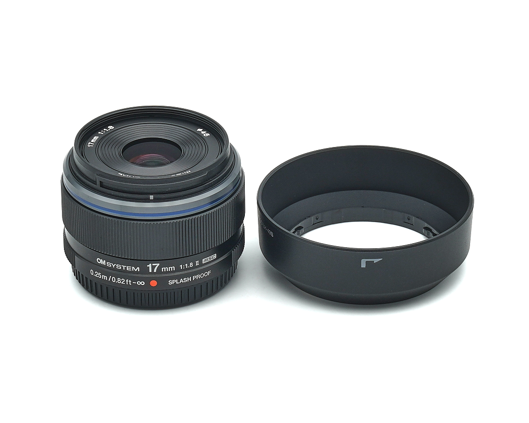 Objektiv, 17 mm, OM System, Spritzwassergeschützt, schwarzmetallisch