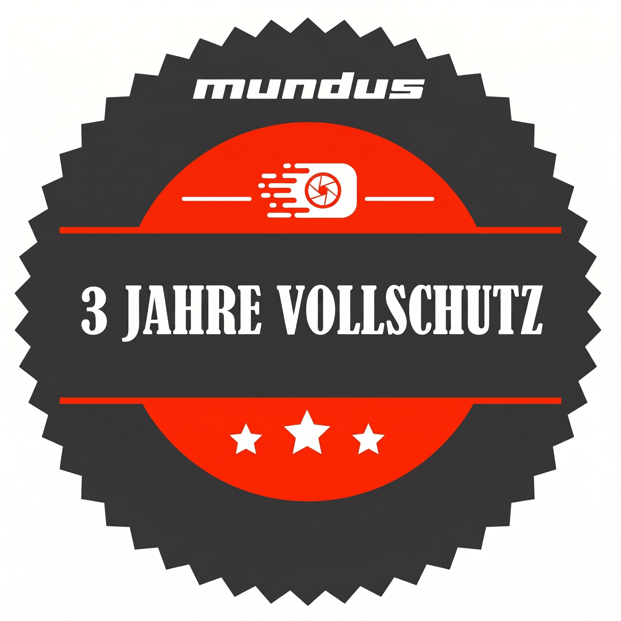 aufkleber, abzeichen, 3 Jahre, Volls­chutz, mundus