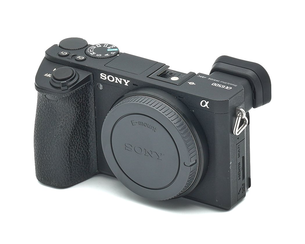 Kamera, Spiegellose Kamera, Sony, schwarz, Objektivdeckel