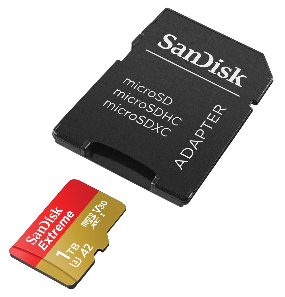 SanDisk Extreme 1 TB microSDXC 190 MB/s UHS-I, C10, U3, V30, A2 + SD Adapter