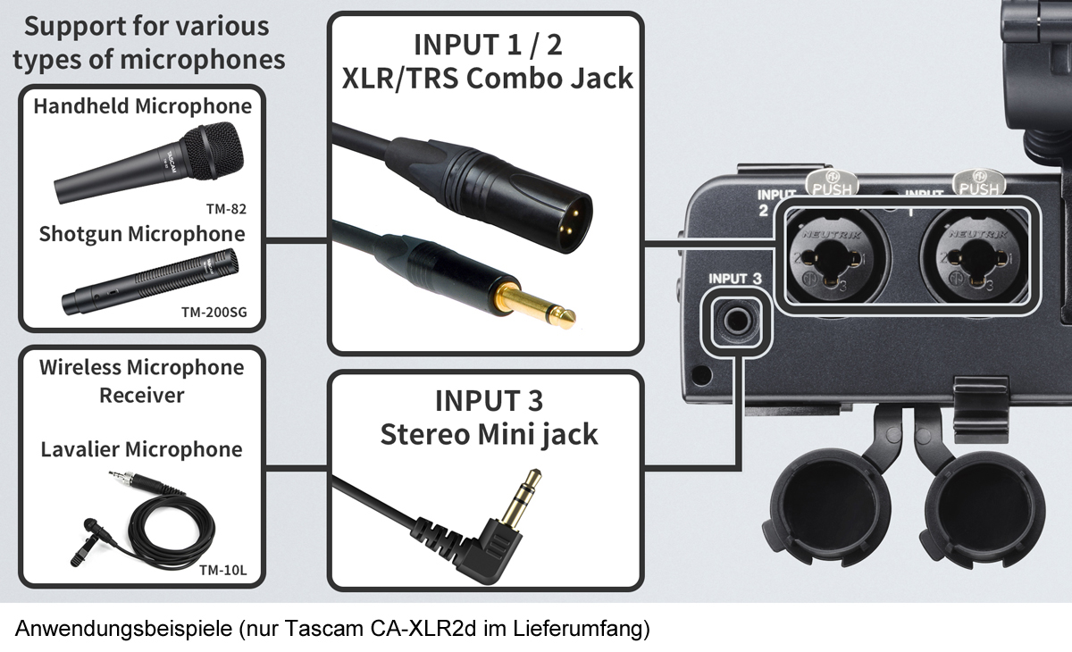 Tascam CA-XLR2d-AN XLR-Mikrofonadapter