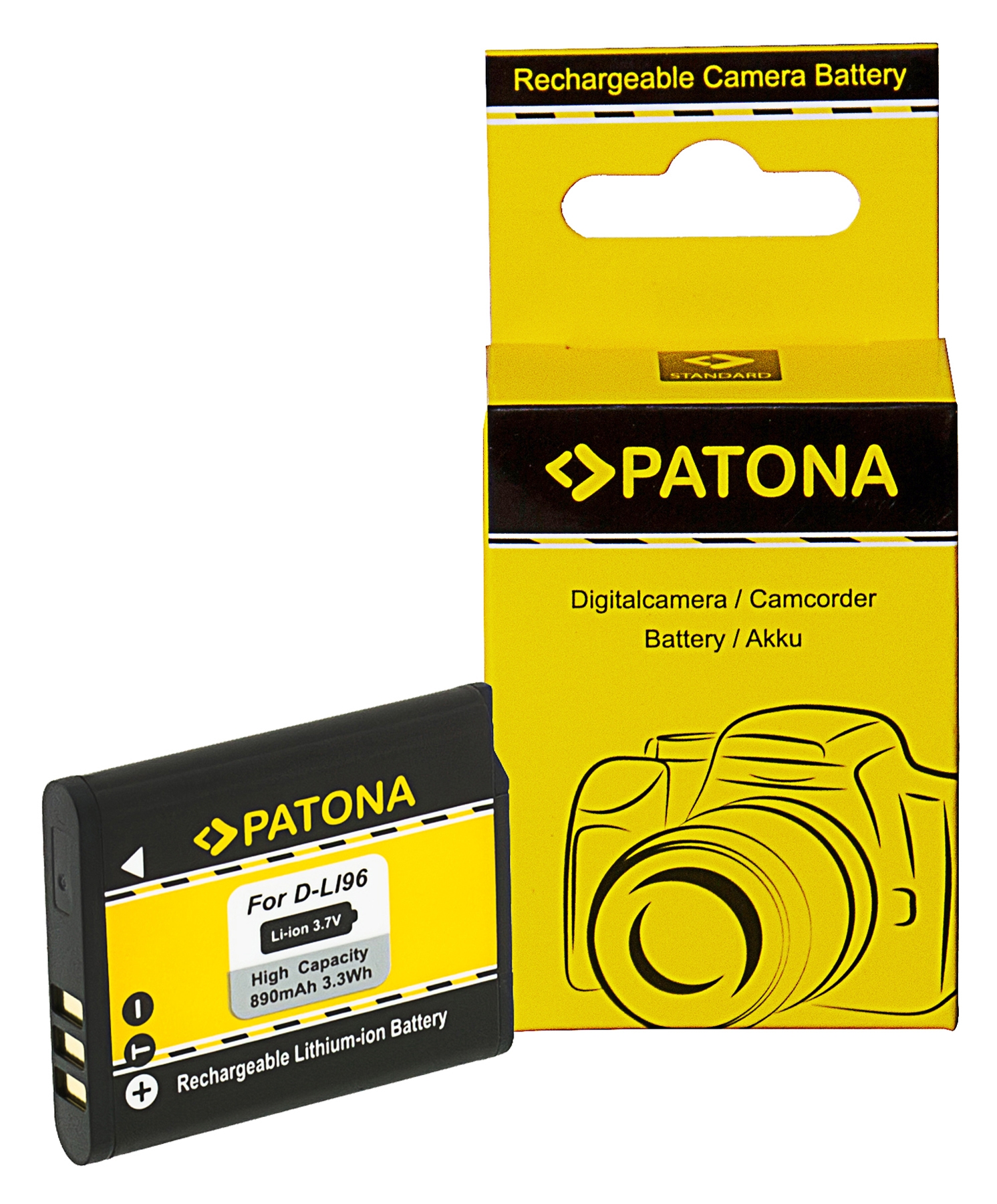 PATONA Akku für Pentax D-Li96 WG-1000 WG1000