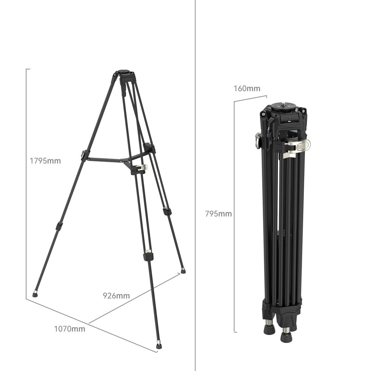 SmallRig 4164 FreeBlazer Heavy-Duty Stativ aus Aluminiumlegierung AD-80