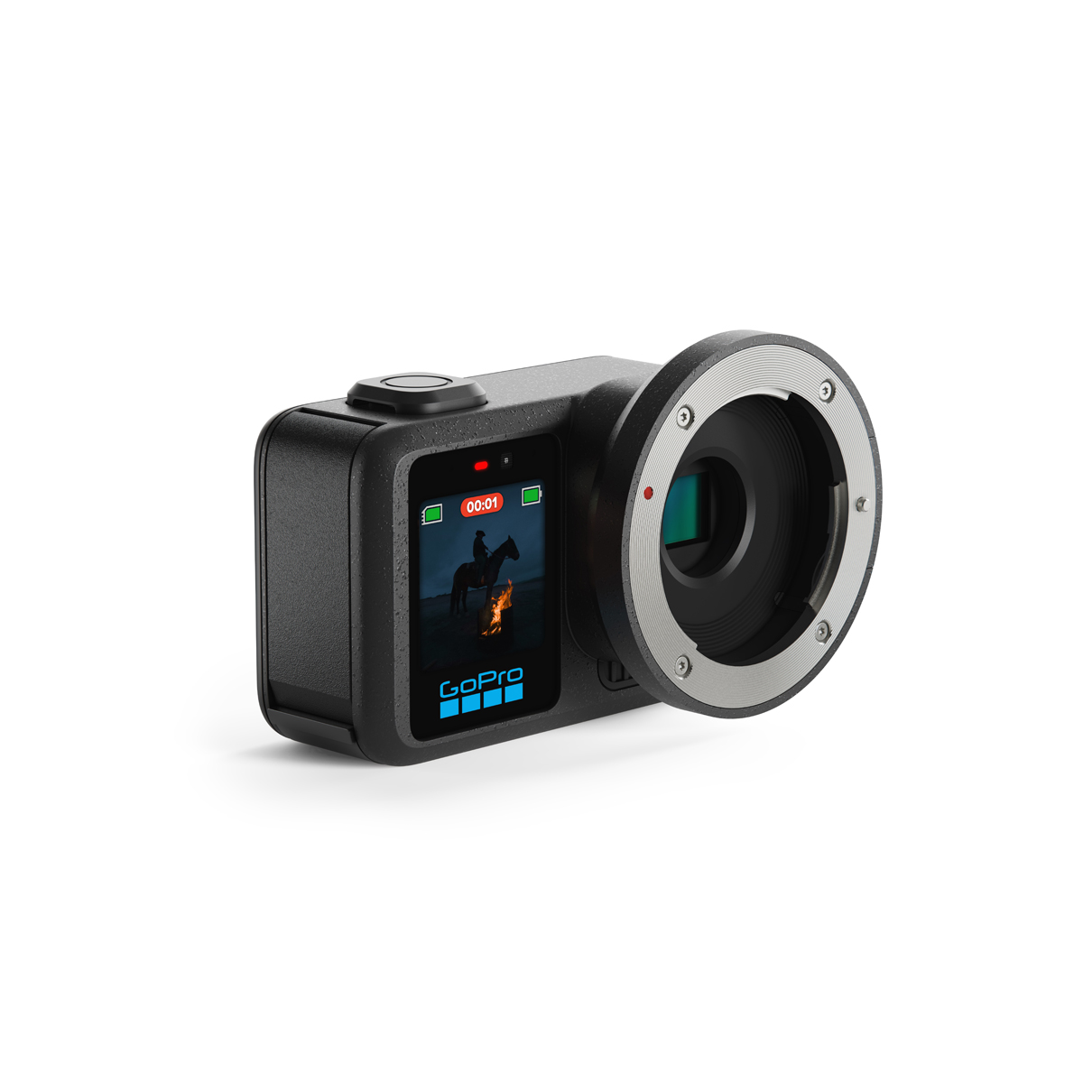 Action-Kamera, GoPro, Aufnahmehalter, Objektiv, Digitale Kamera