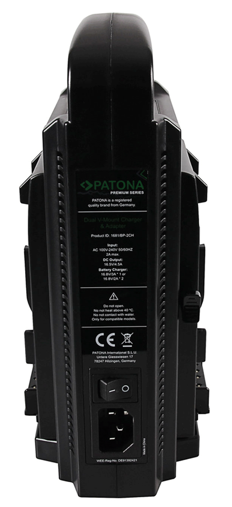 Patona Premium Dual  V-Mount Ladegerät für BP-95W/190WS