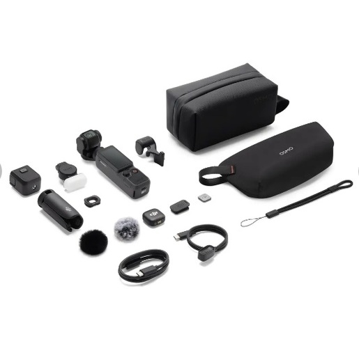Kamera-Zubehör, Lavalier-Set, Windschutz-Mikrofon, Tragetasche, USB-C Adapter