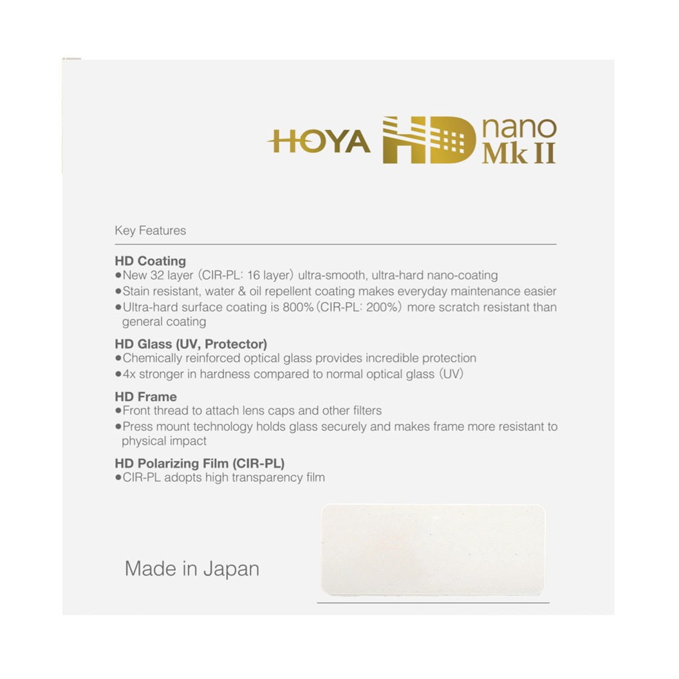 Hoya UV-Filter HD nano MKII 49mm