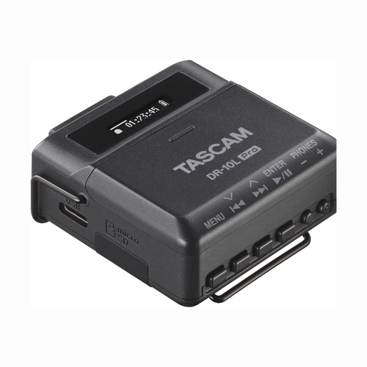 Tascam DR-10L Pro 32-Bit-Float Audio- Recorder mit Lavalier-Mikrofon