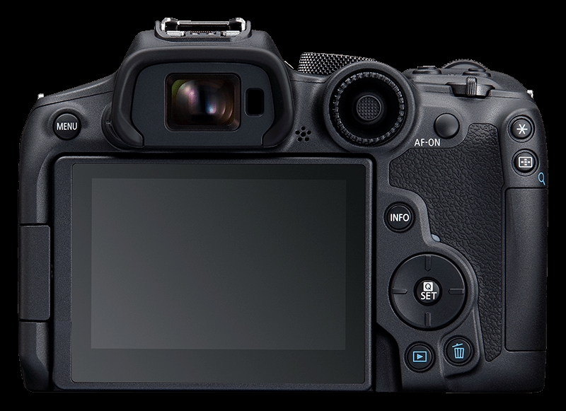 Digitale Kamera, Rückseite, LC-Display, Sucher, Bedienungss Drehknopf