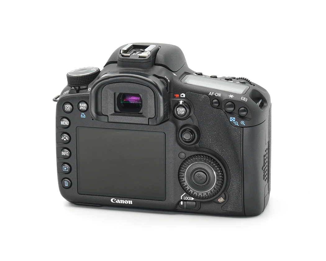 Digitale Kamera, Kamera Canon, SLR-Körper, Schwarz-Grau, LCD-Bildschirm